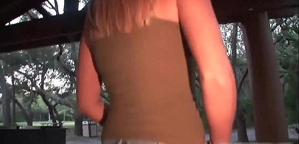  Cute blonde girl shows her titties